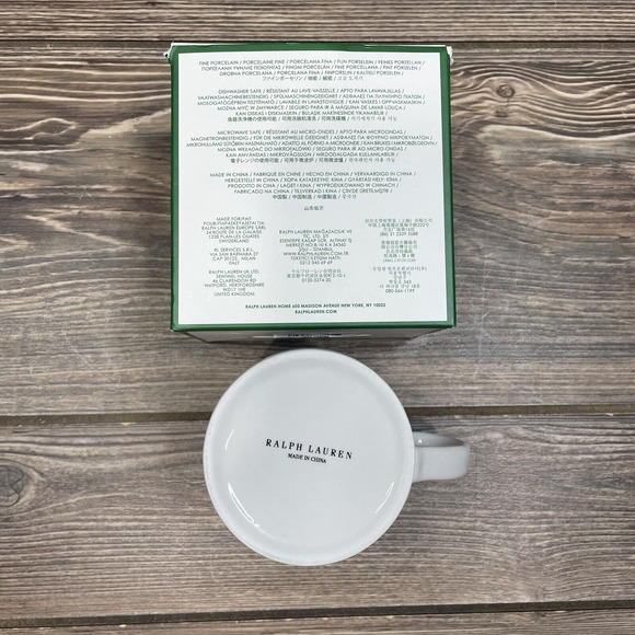 Ralph Lauren Ralph's Coffee Polo Bear Mug‎ In Box Barista Porcelain White NEW - Picture 7 of 7